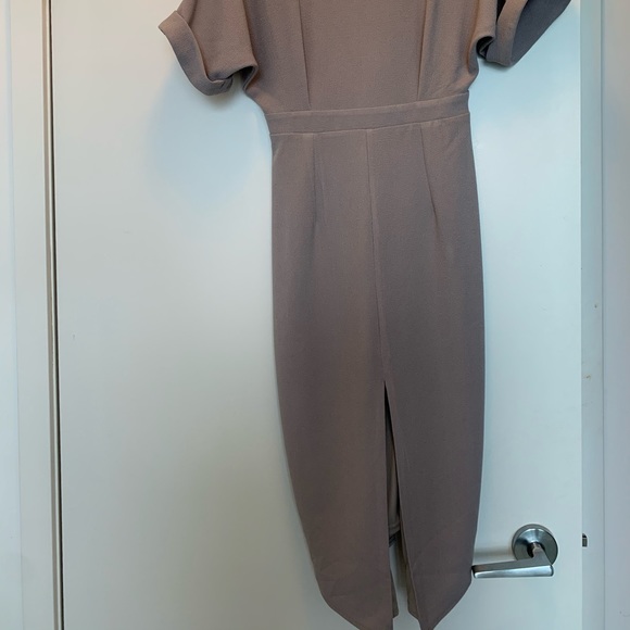 ASOS Wiggle Dress Split Front Dusty lilac - size 4 - Picture 3 of 3